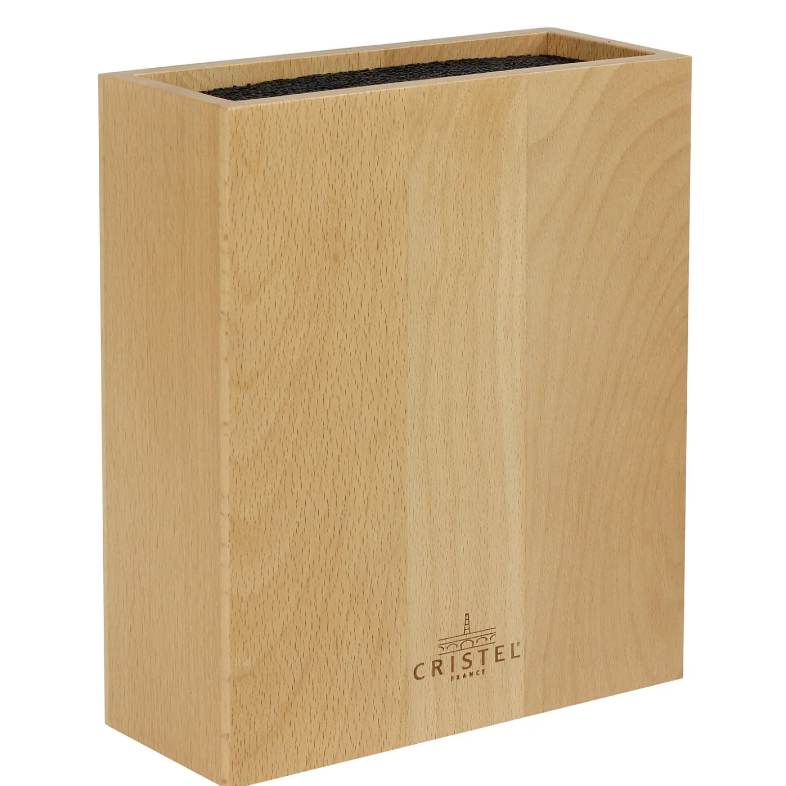 CRISTEL Bloc à couteaux rectangulaire en bois de hêtre
